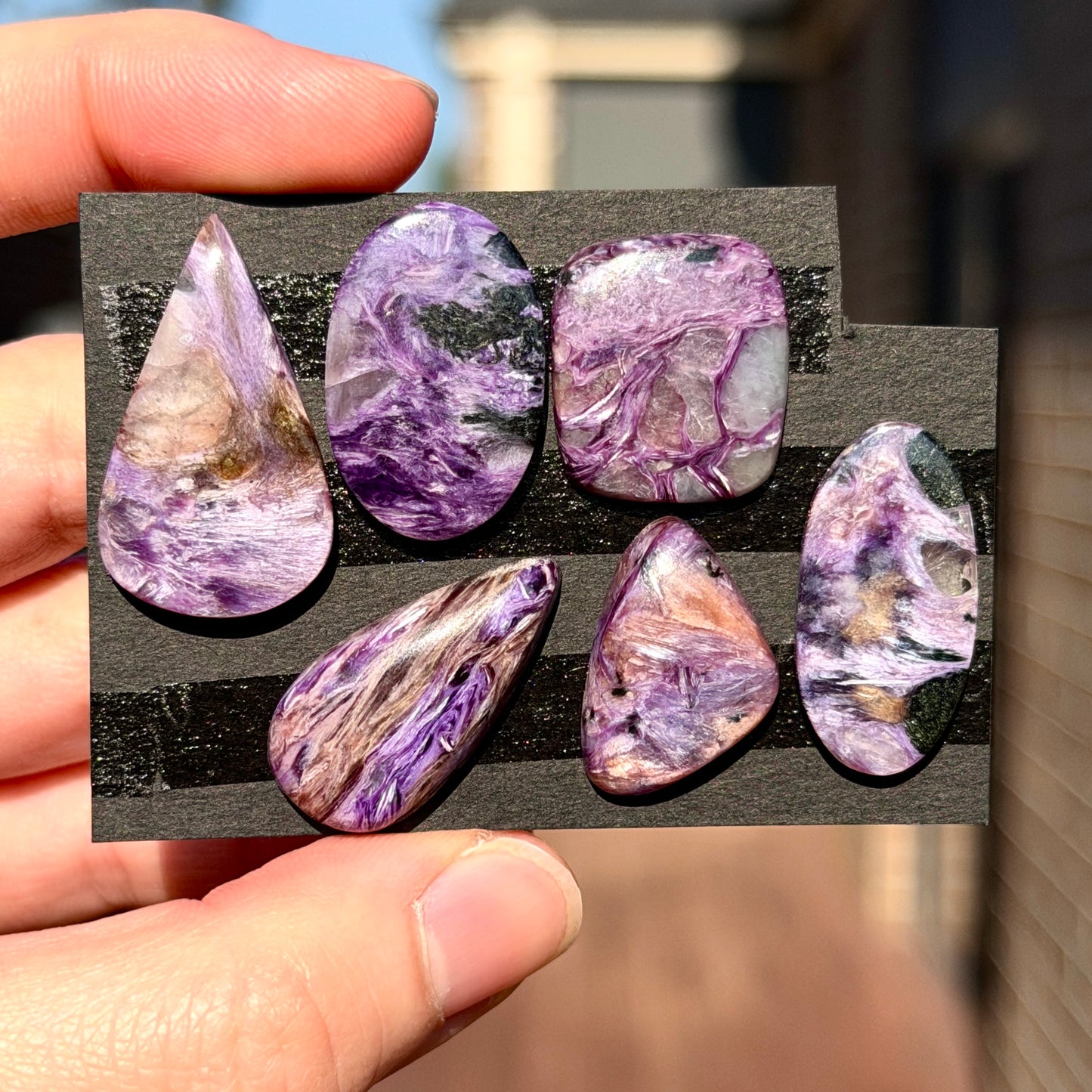 20-30mm Charoite Cabochon Smooth - Choose your Stone (W16-A)