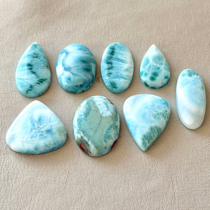 27-36mm Blue Larimar Cabochon Smooth - Choose your Stone (W7)