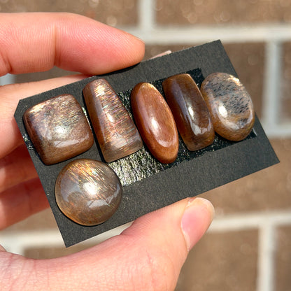 17-23mm Rainbow Lattice Sunstone Cabochon Smooth - Choose your Stone (W8)