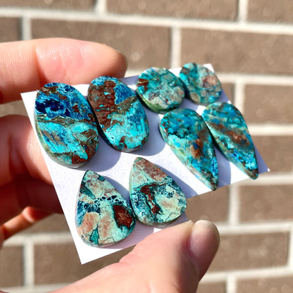 Shattuckite Cabochon Pairs Smooth - Choose your Pair (W10)