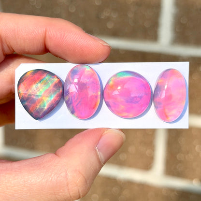 18-21mm Aurora Opal Doublet Cabochon Smooth - Choose your Stone (W15)