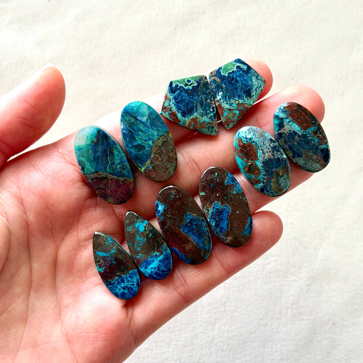 Shattuckite Cabochon Pairs Smooth - Choose your Pair (W2)