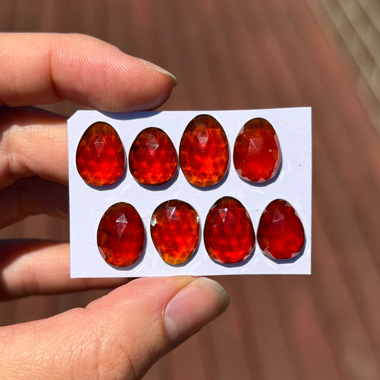 Hessonite Garnet Cabochon Rose Cut - Choose your Stone (W12)