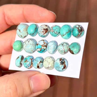 Gobi Desert Turquoise Mini Cabochon Smooth (Backed) - Choose your Stone (W16-B)