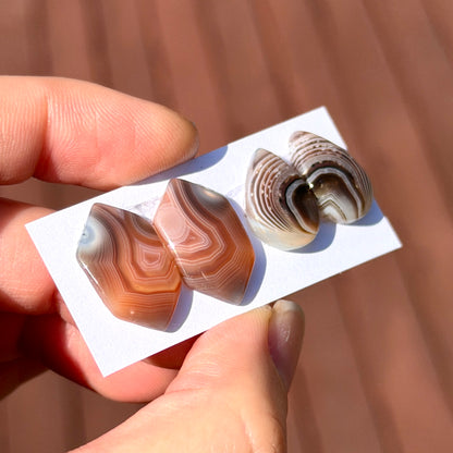 Botswana Agate Cabochon Pairs - Choose your Pair (W8)