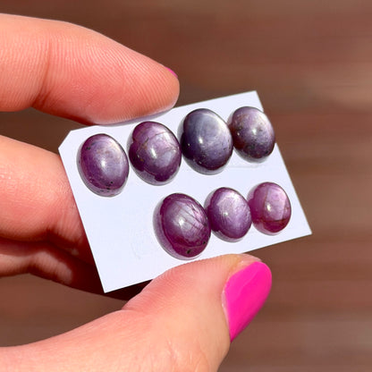 9-11mm Dark Star Ruby Oval Cabochon Smooth - Choose your Stone (W5)