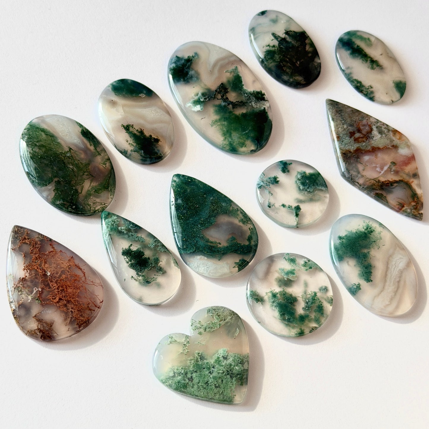 21-47mm Horse Canyon Moss Agate Cabochon - Choose your Stone (W)