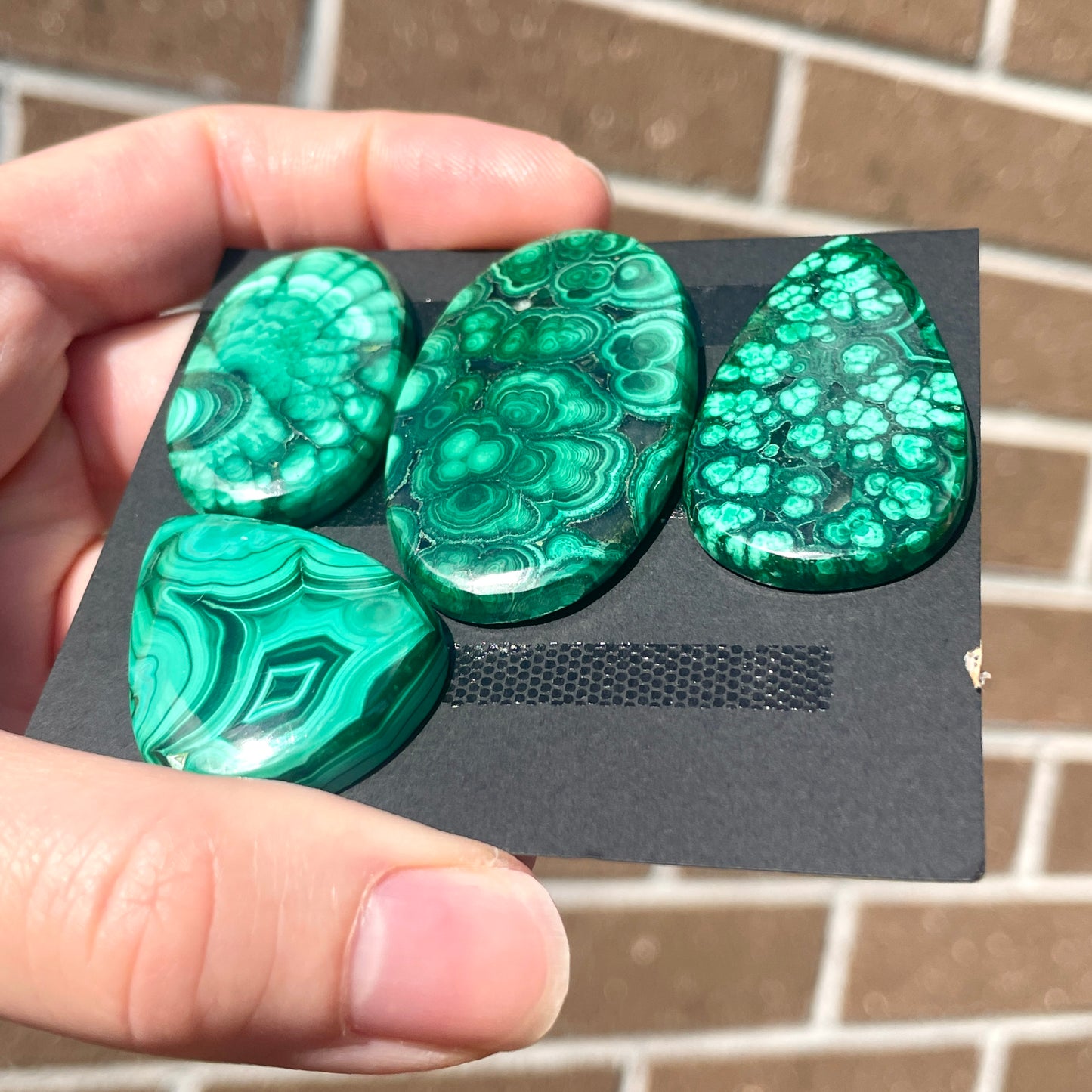 32-44mm Malachite Cabochon Smooth - Choose your Stone (W11)