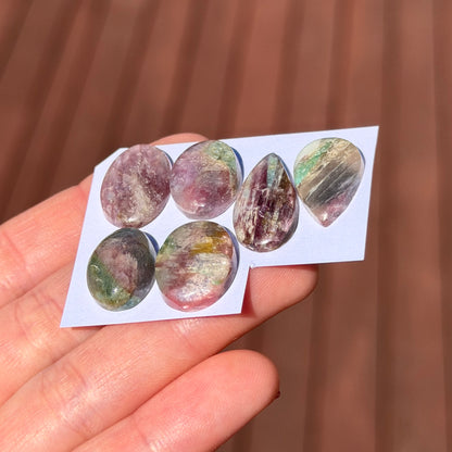 Tourmaline Cabochon Smooth (with Chatoyance) - Choose your Stone (W2)