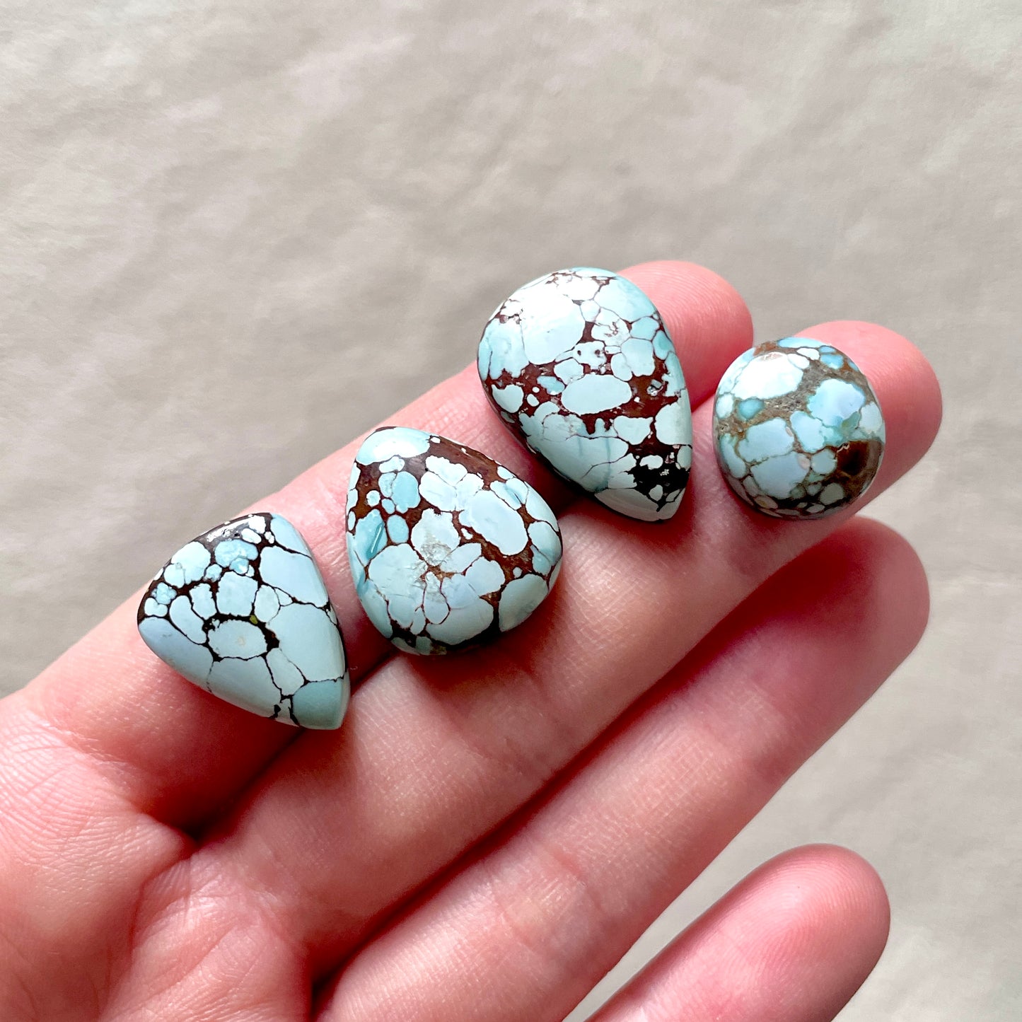 15-23mm Sand Hill Turquoise Cabochon Smooth (Backed) - Choose your Stone (W8)