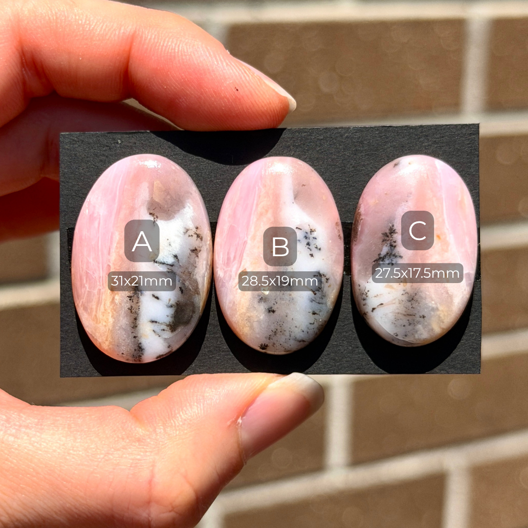Dendritic Australian Pink Opal Cabochon Oval Smooth  - Choose your Stone (W17)