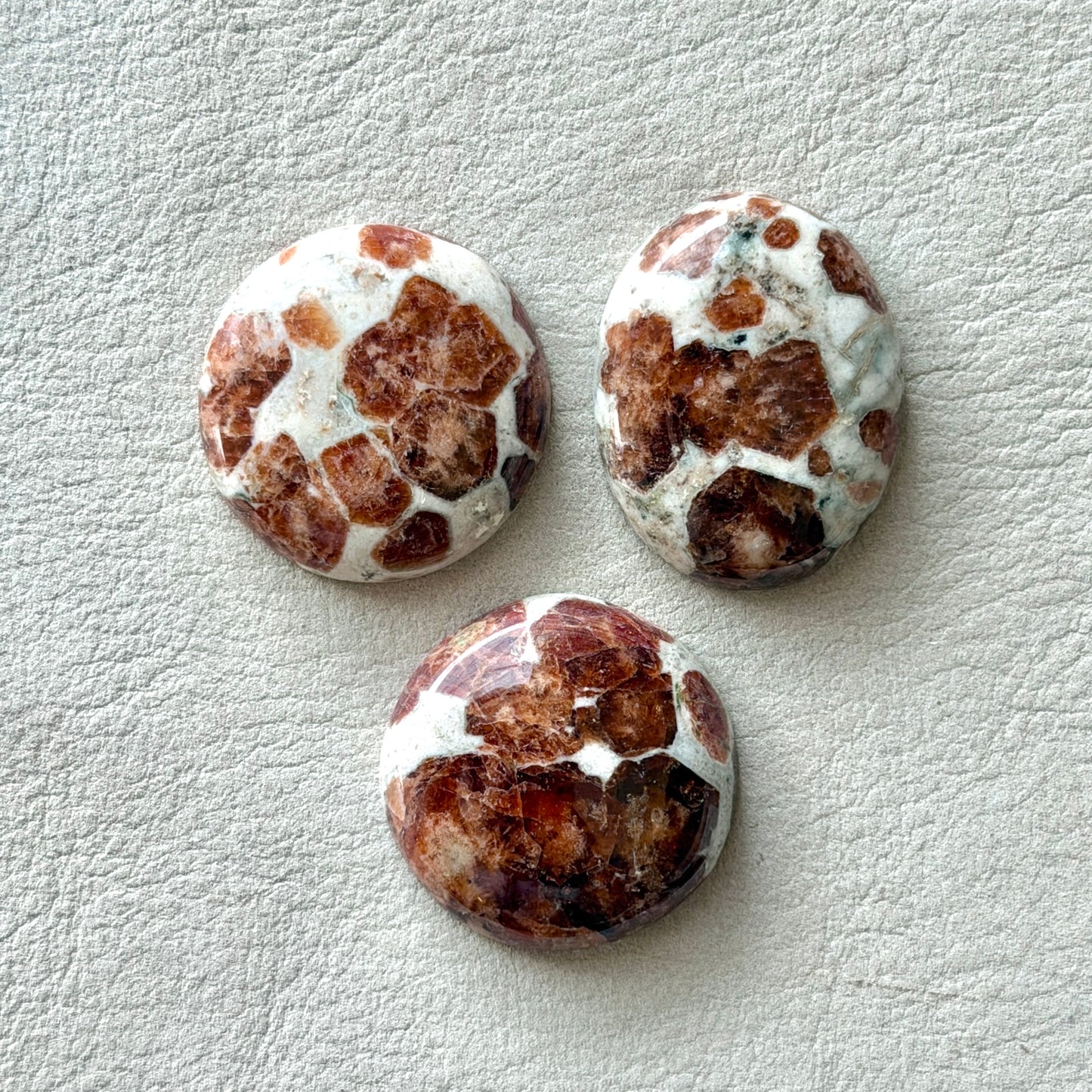 Garnet in Limestone Cabochon Smooth - Choose your Stone (W14)