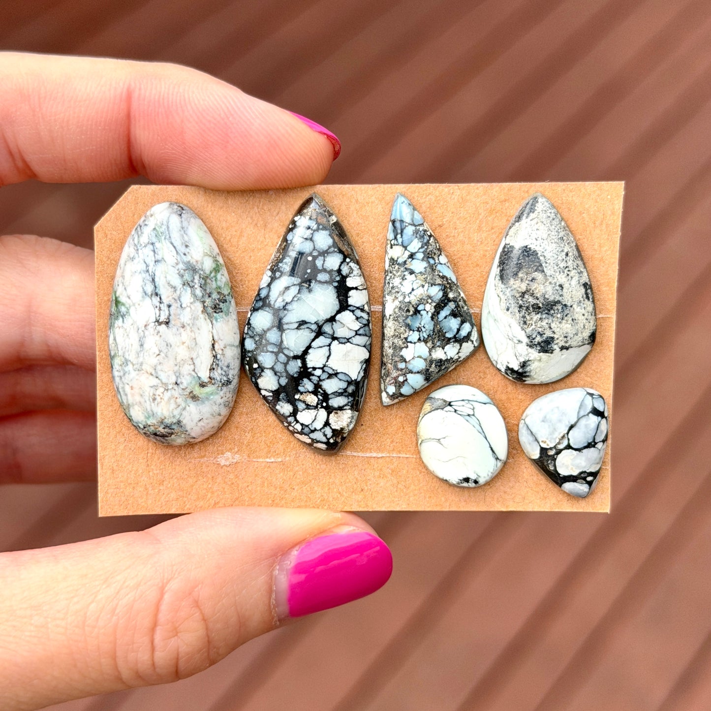 13-22mm Lavender Hubei Turquoise (Backed) Cabochon Smooth - Choose your Stone (W13)