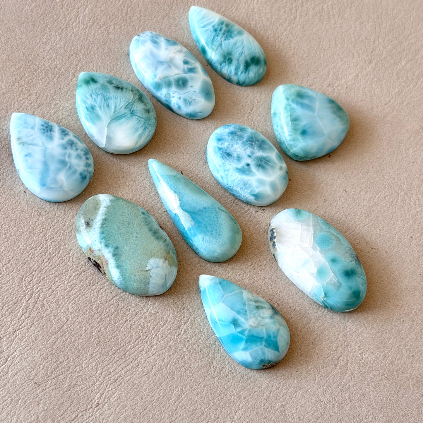 21-31mm High-grade Blue Larimar Cabochon Smooth - Choose your Stone (W9)