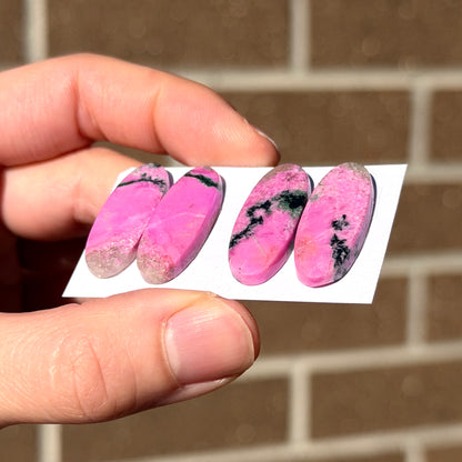 Pink Cobalto Calcite Cabochon Pairs Smooth - Choose your Pair (W11)