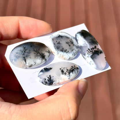 ‘Scenic’ Dendritic Opal Agate Cabochon Smooth - Choose your Stone (W8)