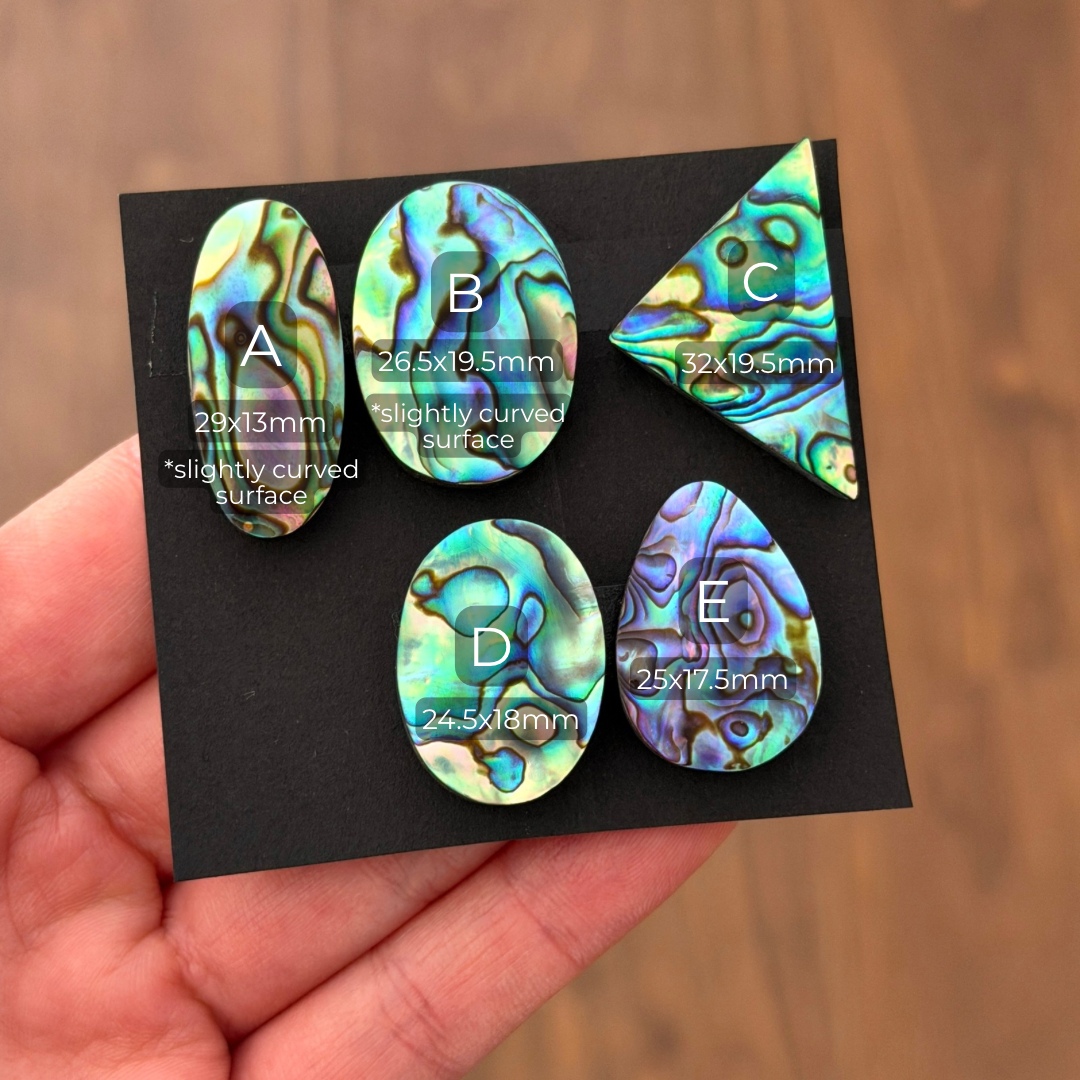 Abalone Paua Shell (Iridescent) Cabochon Smooth - Choose your Stone (W17)