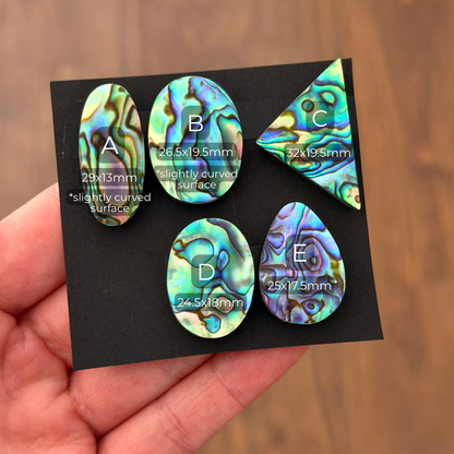 Abalone Paua Shell (Iridescent) Cabochon Smooth - Choose your Stone (W17)