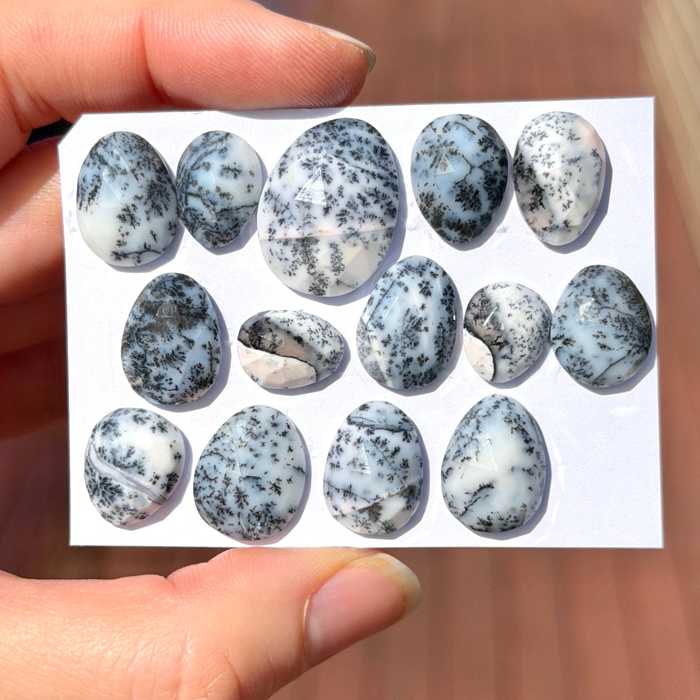Dendritic Opal Agate Cabochon Rose cut - Choose your Stone (W4)