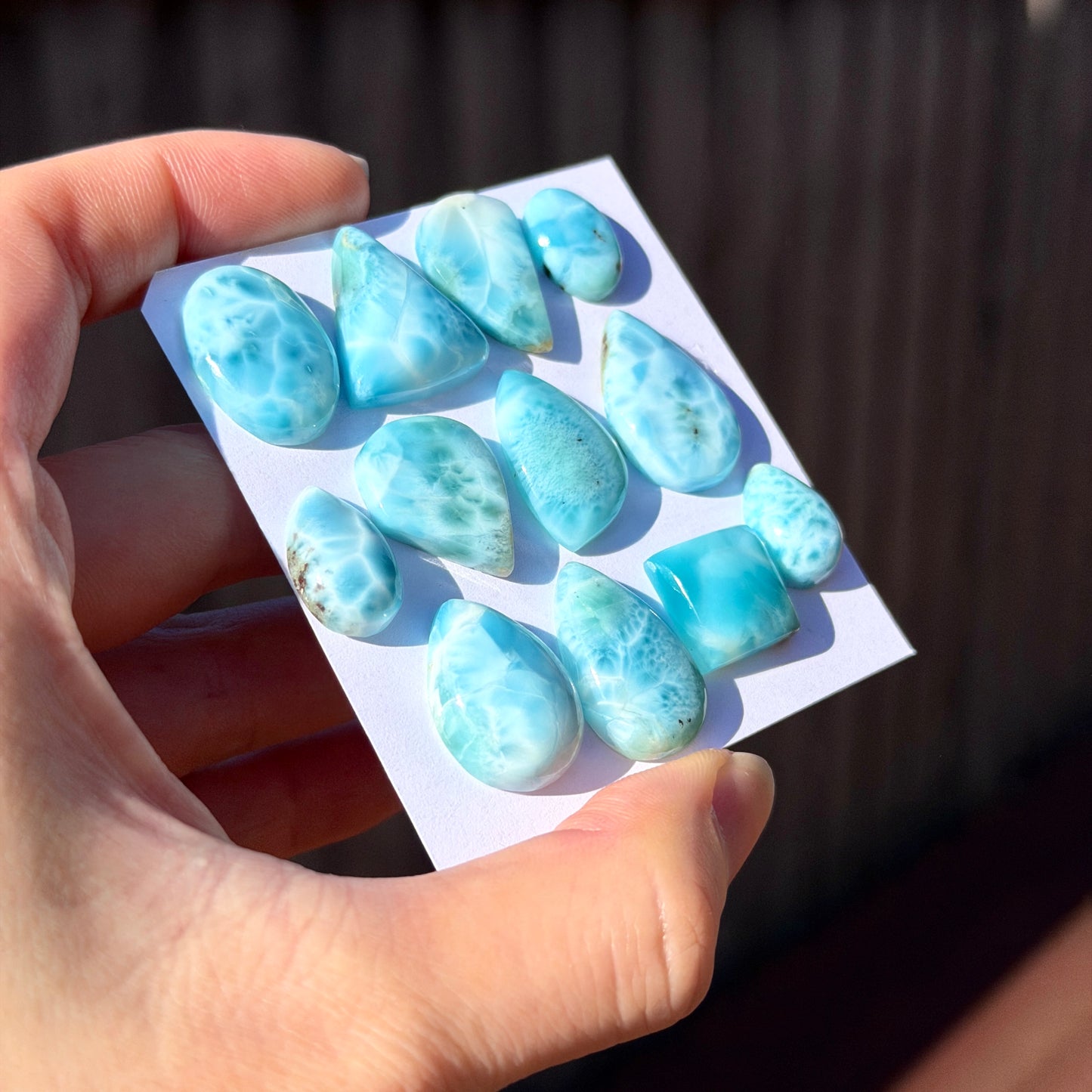 13-22mm Blue Larimar Cabochon Smooth - Choose your Stone (W16)