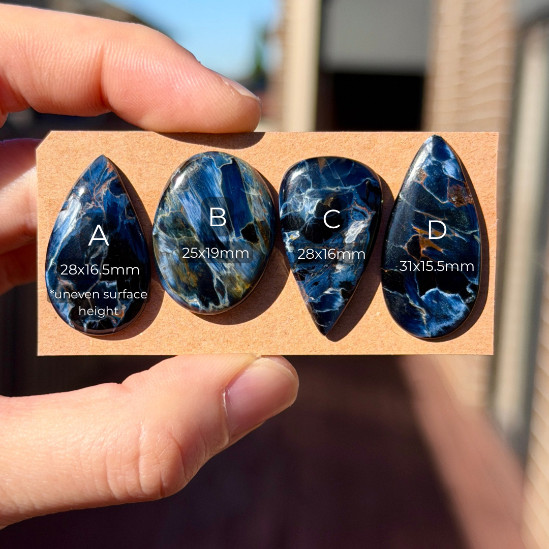 25-31mm Blue Pietersite Cabochon Smooth - Choose your Stone (W6)