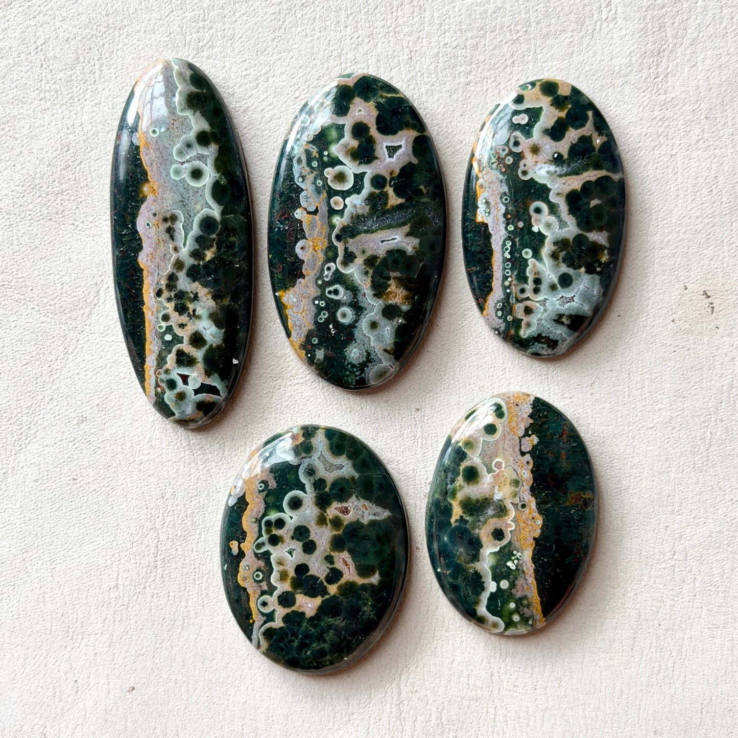 7th Vein Ocean Jasper Cabochon Smooth - Choose your Stone (W3-EY)