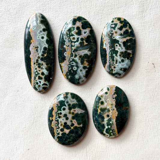 7th Vein Ocean Jasper Cabochon Smooth - Choose your Stone (W3-EY)
