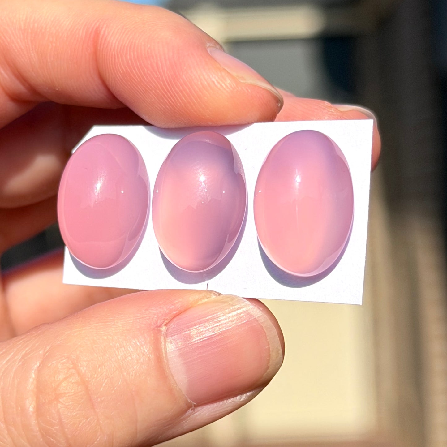Lavender Chalcedony Oval Cabochon Smooth - 18mm x 13mm - Choose your Stone (W16)
