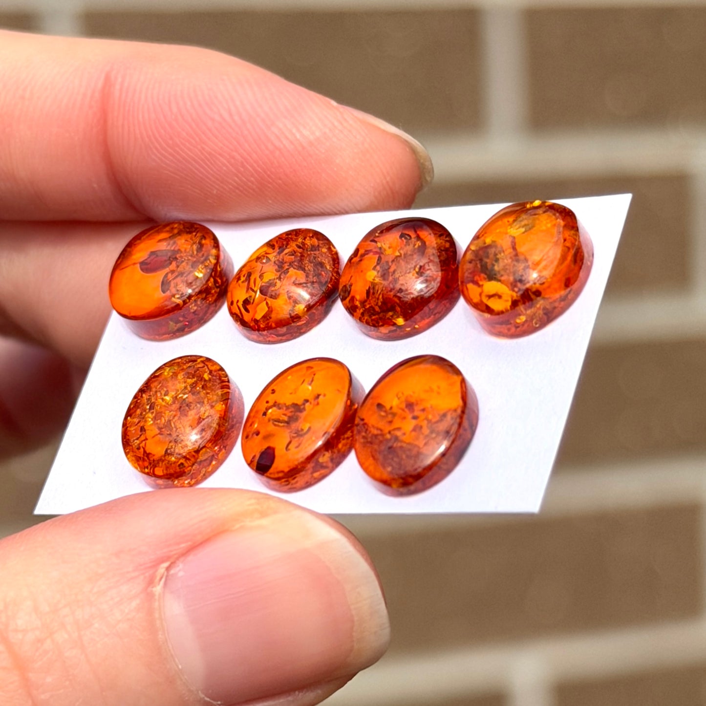 9-11mm Baltic Amber Round & Oval Cabochon Smooth - Choose your Stone (W9)