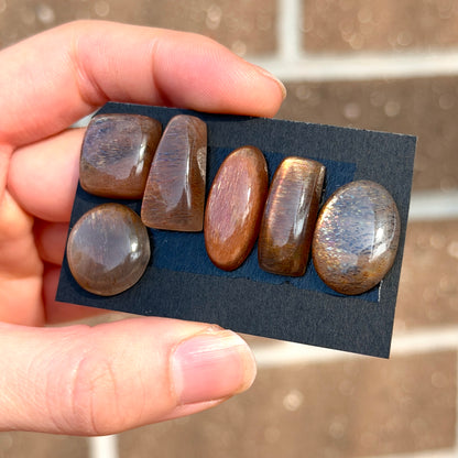 17-23mm Rainbow Lattice Sunstone Cabochon Smooth - Choose your Stone (W8)