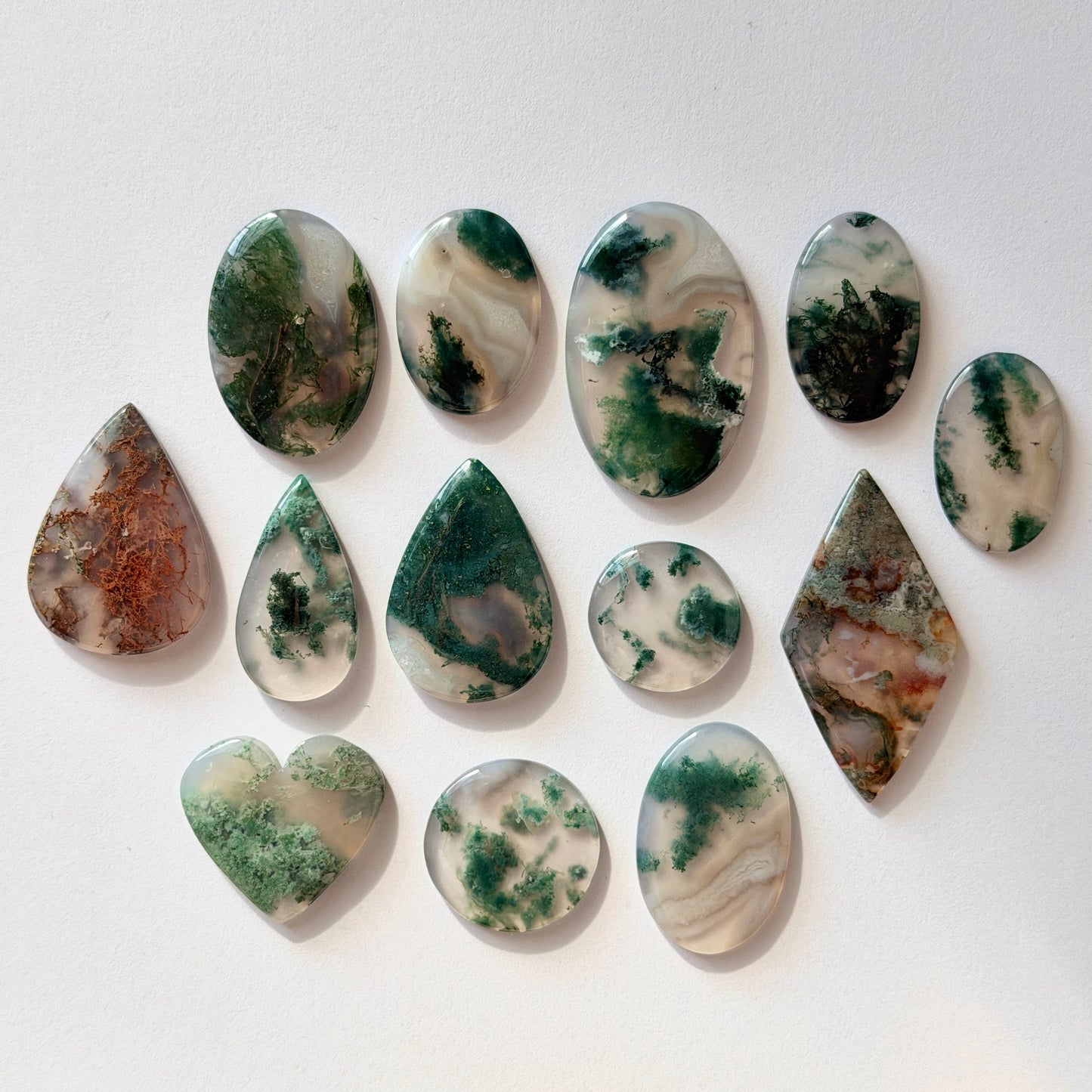 21-47mm Horse Canyon Moss Agate Cabochon - Choose your Stone (W)