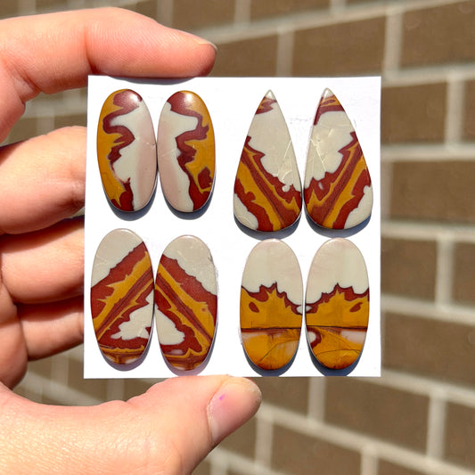 Australian Noreena Jasper Cabochon Pairs - Choose your Pair (W14)