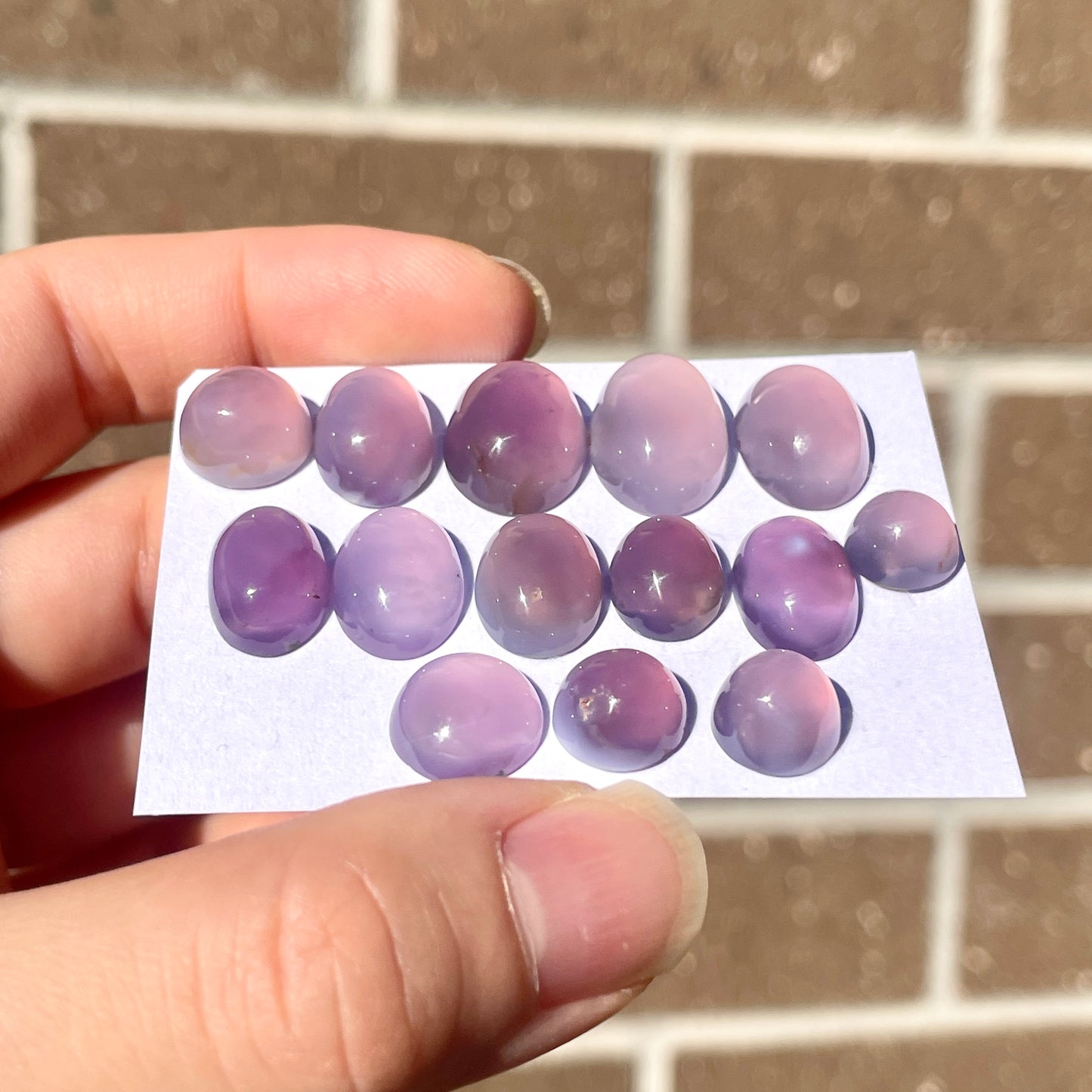 8-17mm Lavender (Purple) Chalcedony Cabochon Smooth - Choose your Stone (W4)