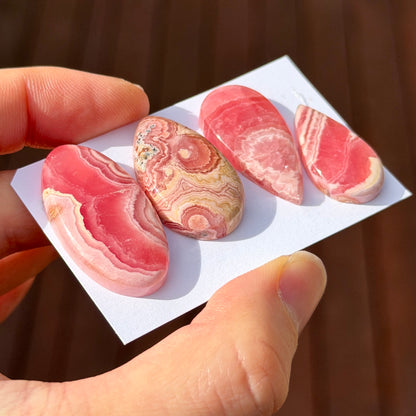 Gemmy (Red) Rhodochrosite Cabochon Smooth - Choose your Stone (B)(W17)