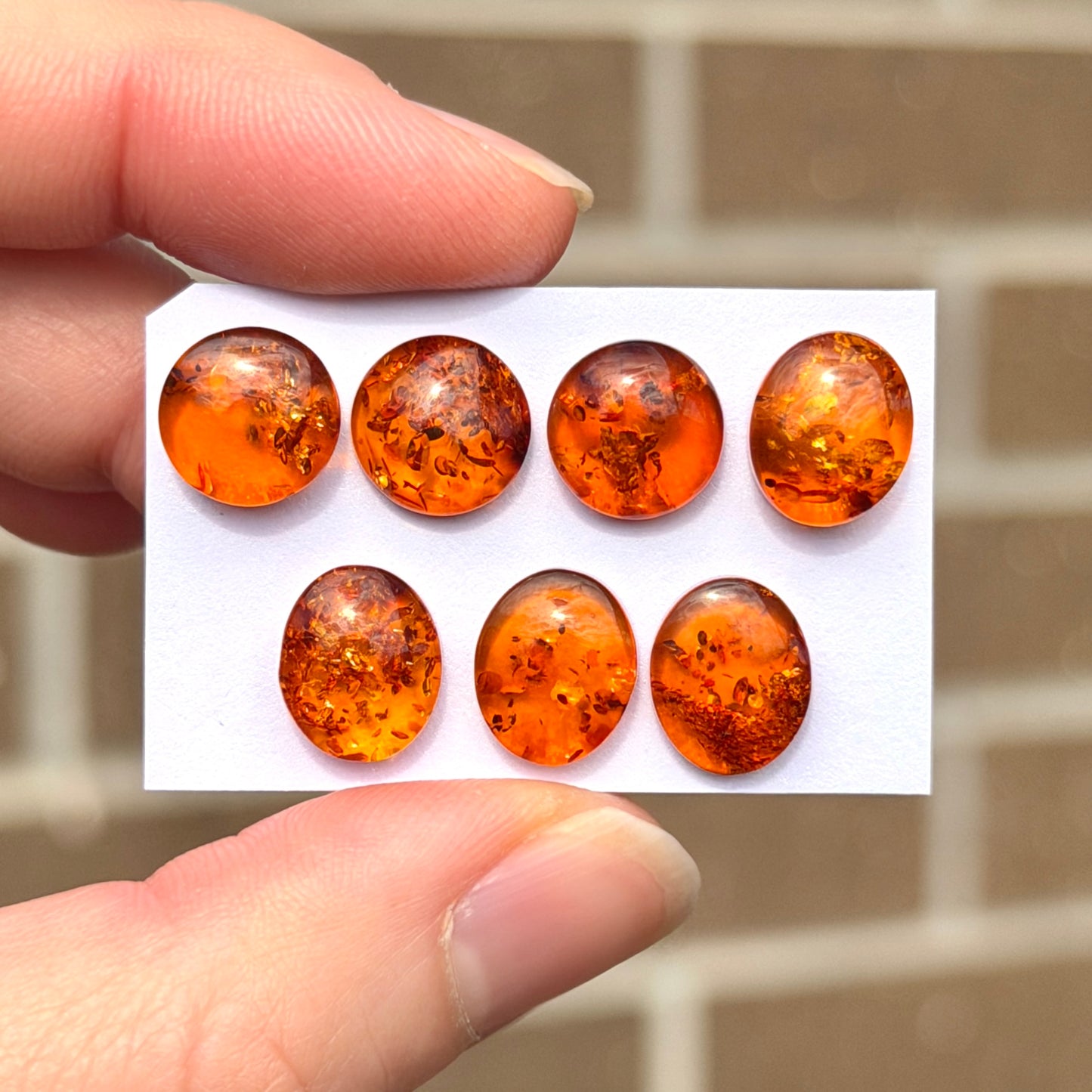 9-11mm Baltic Amber Round & Oval Cabochon Smooth - Choose your Stone (W9)