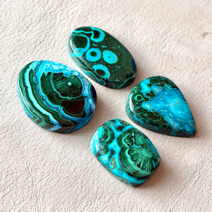 Malachite Chrysocolla Cabochon Smooth - Choose your Stone (W5-A)