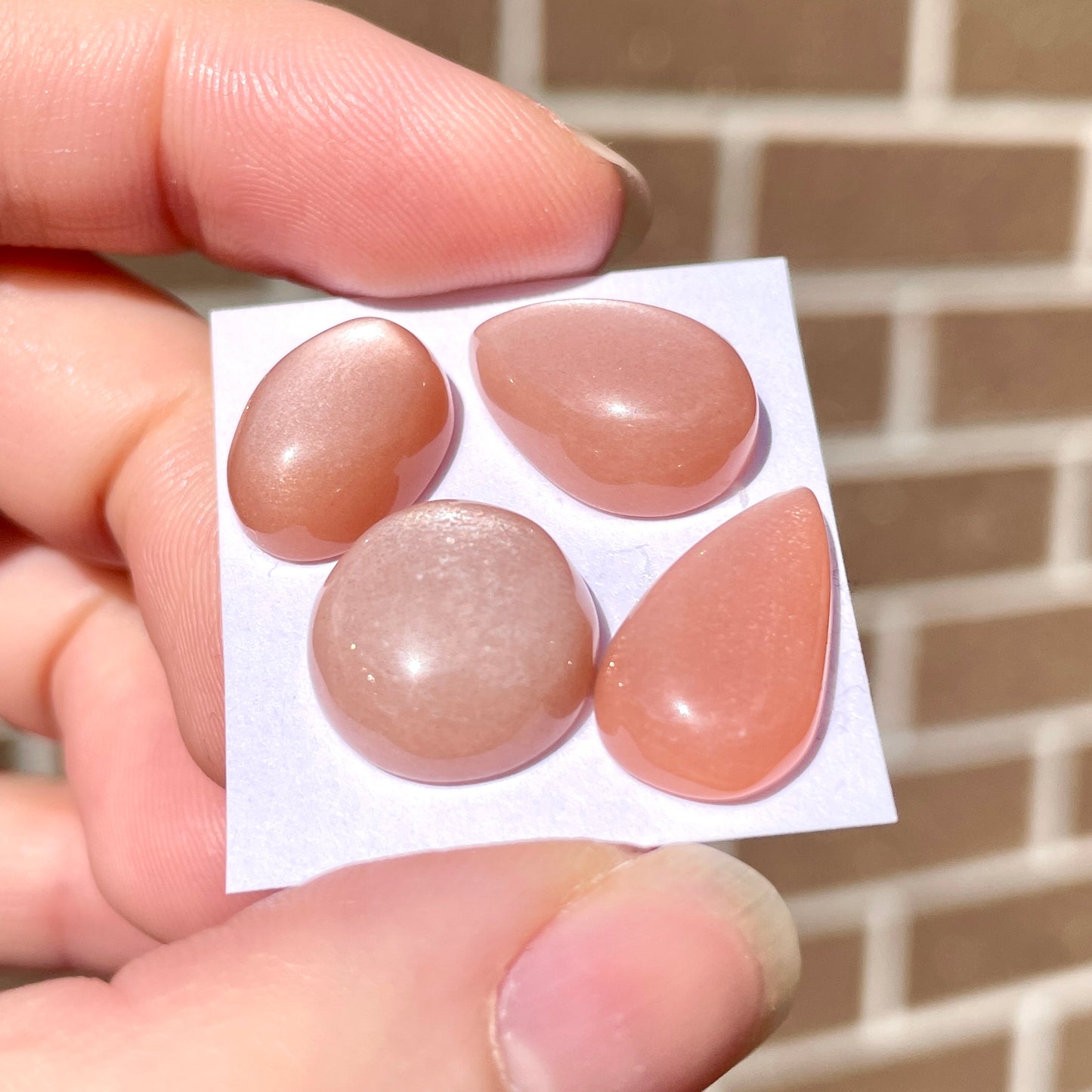 Peach Moonstone Cabochon Smooth - Choose your Stone (W5)