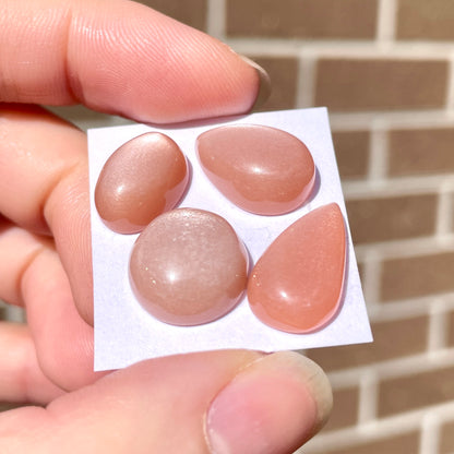 Peach Moonstone Cabochon Smooth - Choose your Stone (W5)