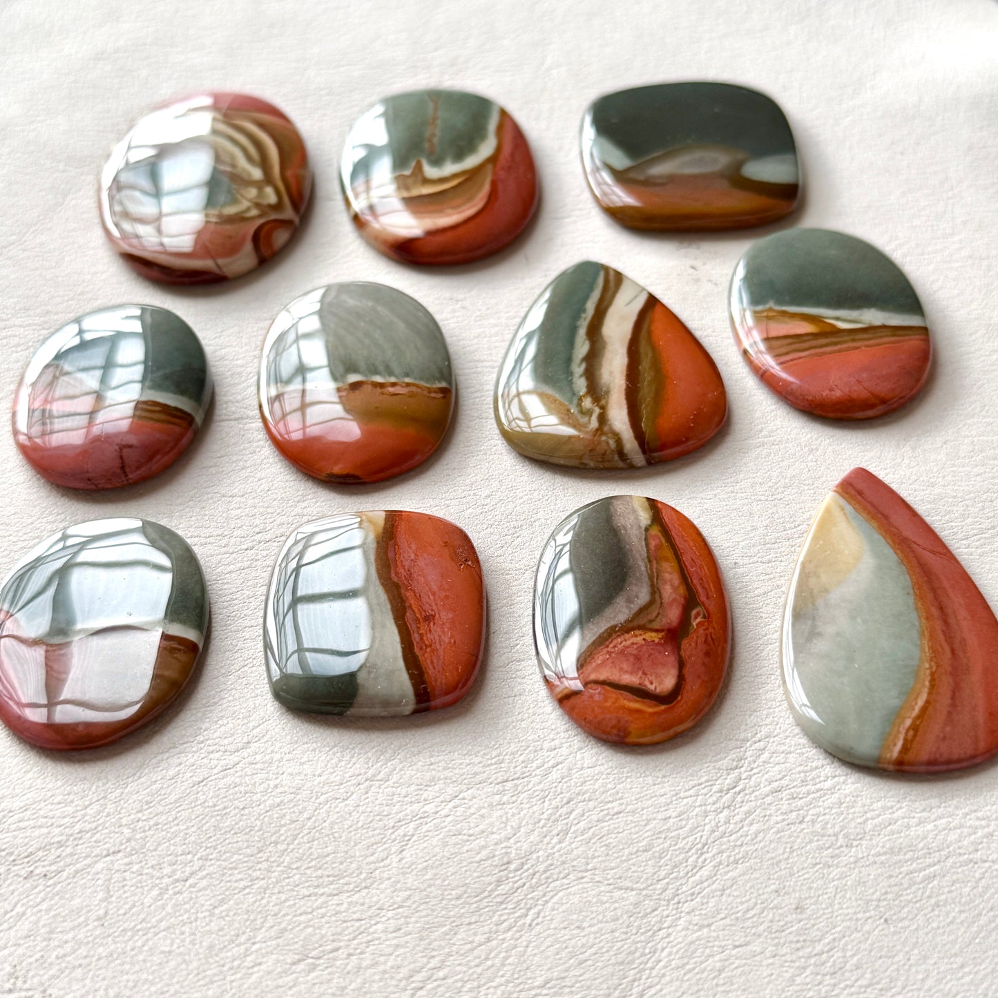 31-48mm Scenic Polychrome Jasper Cabochon Smooth - Choose your Stone (W15)