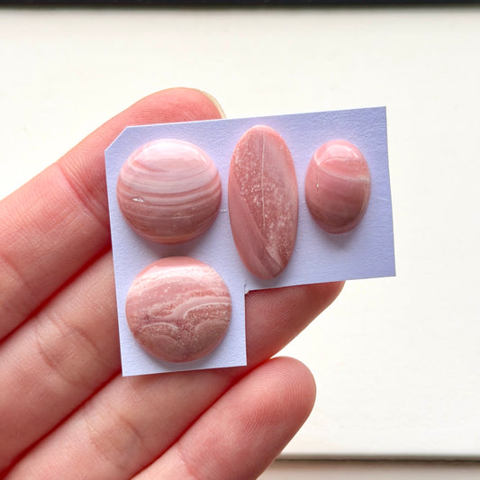 14-23mm Australian Pink Opal Cabochon Smooth  - Choose your Stone (W12)