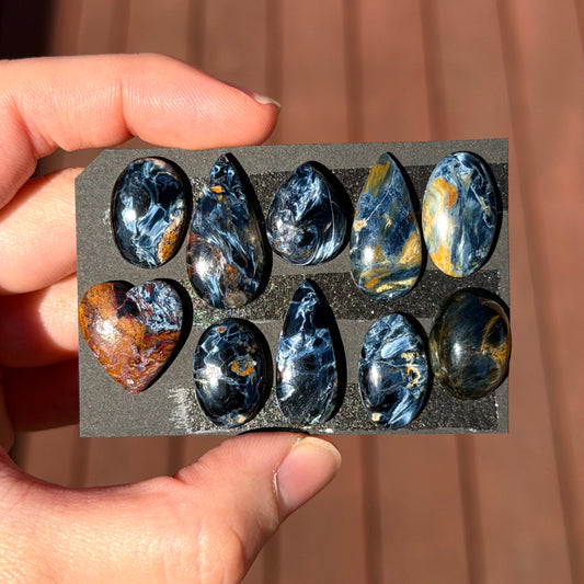 16-25mm Blue/Golden Pietersite Cabochon Smooth - Choose your Stone (W7)