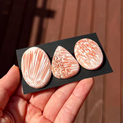36-44mm Peach Scolecite Cabochon Smooth - Choose your Stone (E9)
