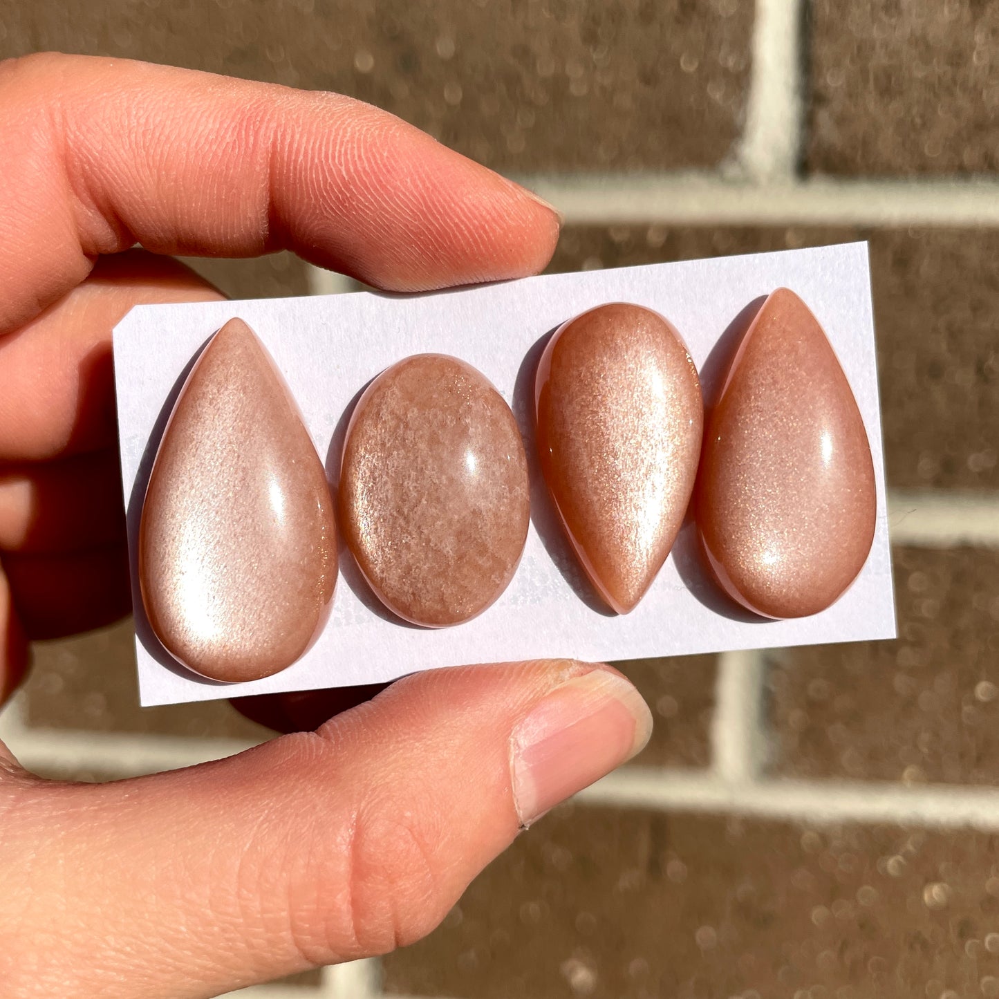Peach Moonstone Cabochon Smooth  - Choose your Stone (W4)