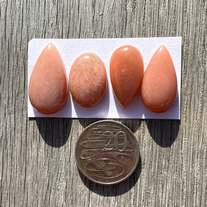 Peach Moonstone Cabochon Smooth  - Choose your Stone (W4)