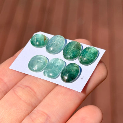 Emerald & Aqua Kyanite (High Dome) Cabochon Smooth - Choose your Stone (W11)