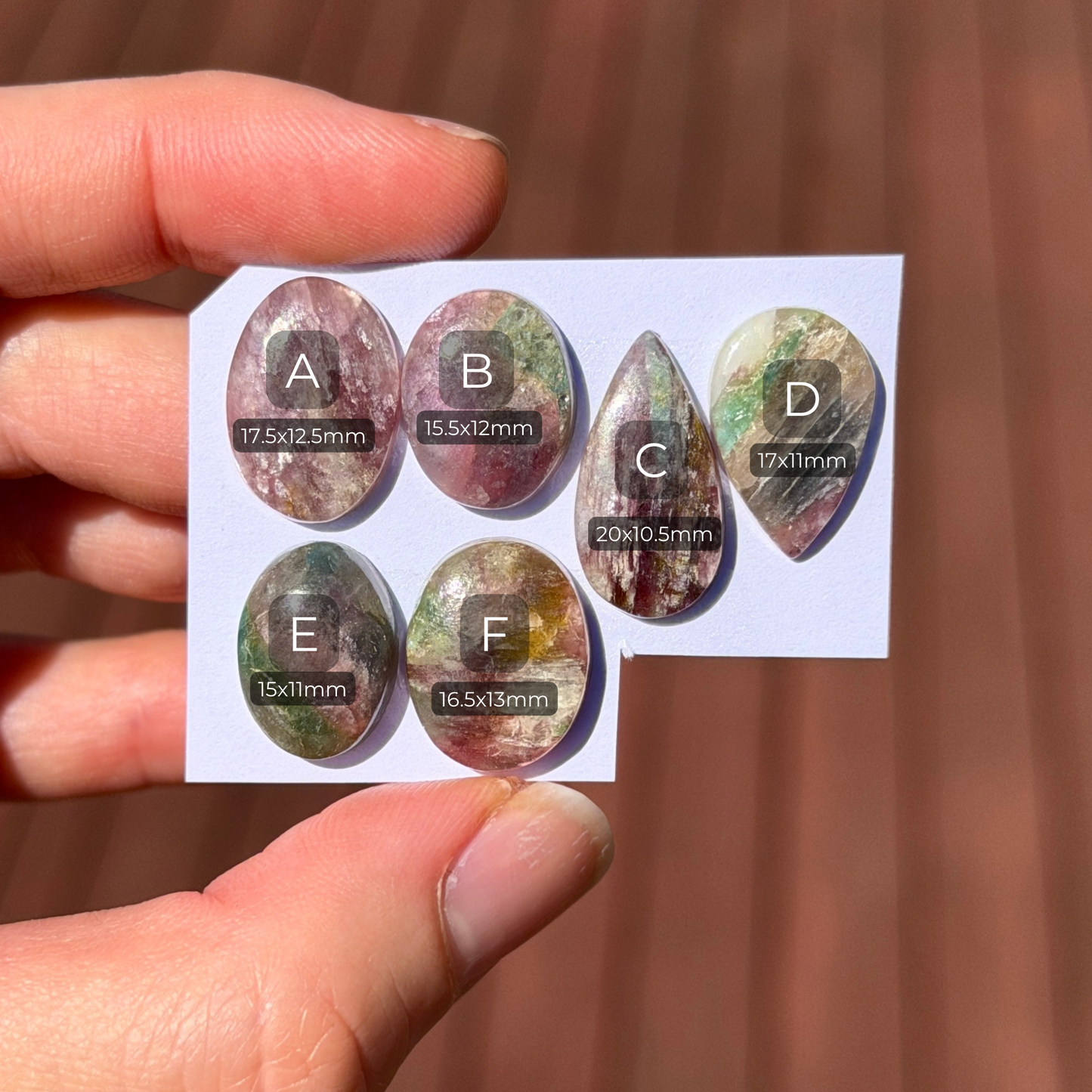 Tourmaline Cabochon Smooth (with Chatoyance) - Choose your Stone (W2)