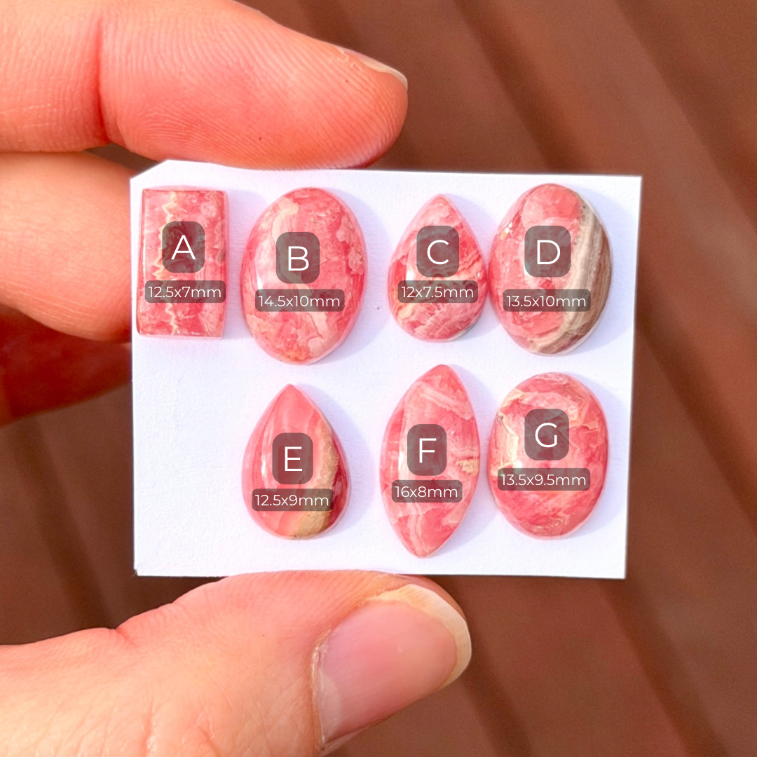 Mini Rhodochrosite Cabochon Smooth - Choose your Stone (W17)