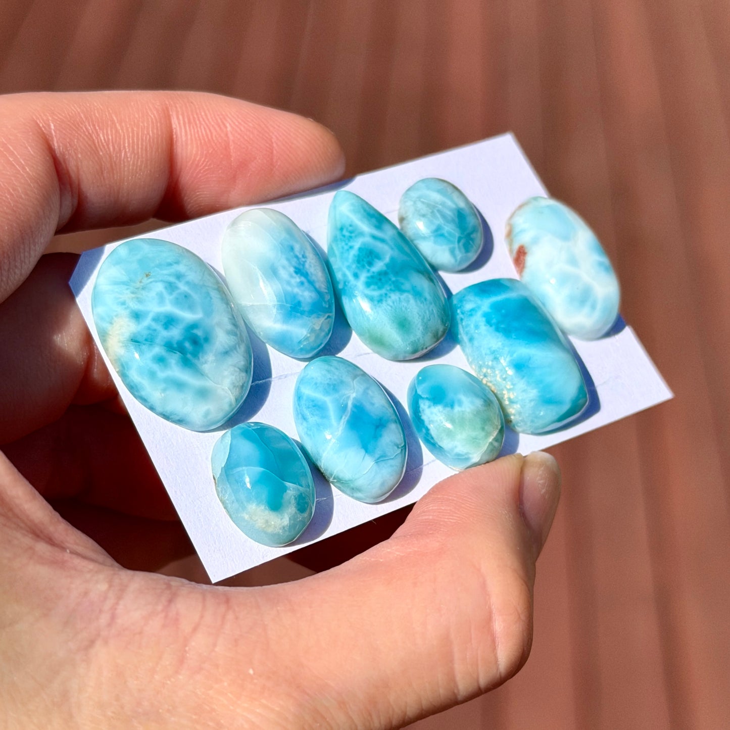 12-24mm Gemmy Blue Larimar Cabochon Smooth - Choose your Stone (W2)