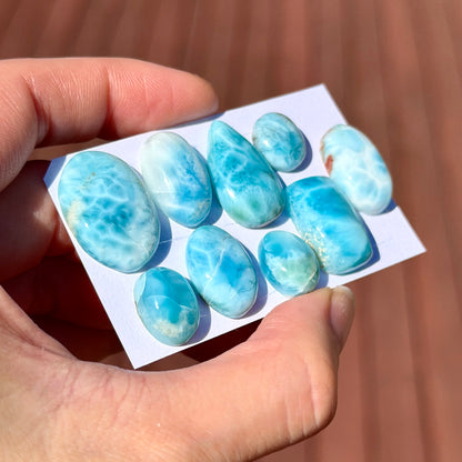 12-24mm Gemmy Blue Larimar Cabochon Smooth - Choose your Stone (W2)