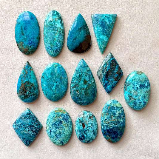 31-41mm Shattuckite (with Azurite) Cabochon Smooth - Choose your Stone - W7